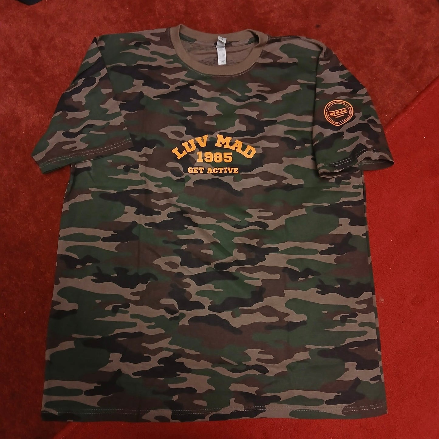 Vintage Camo/Orange Tees