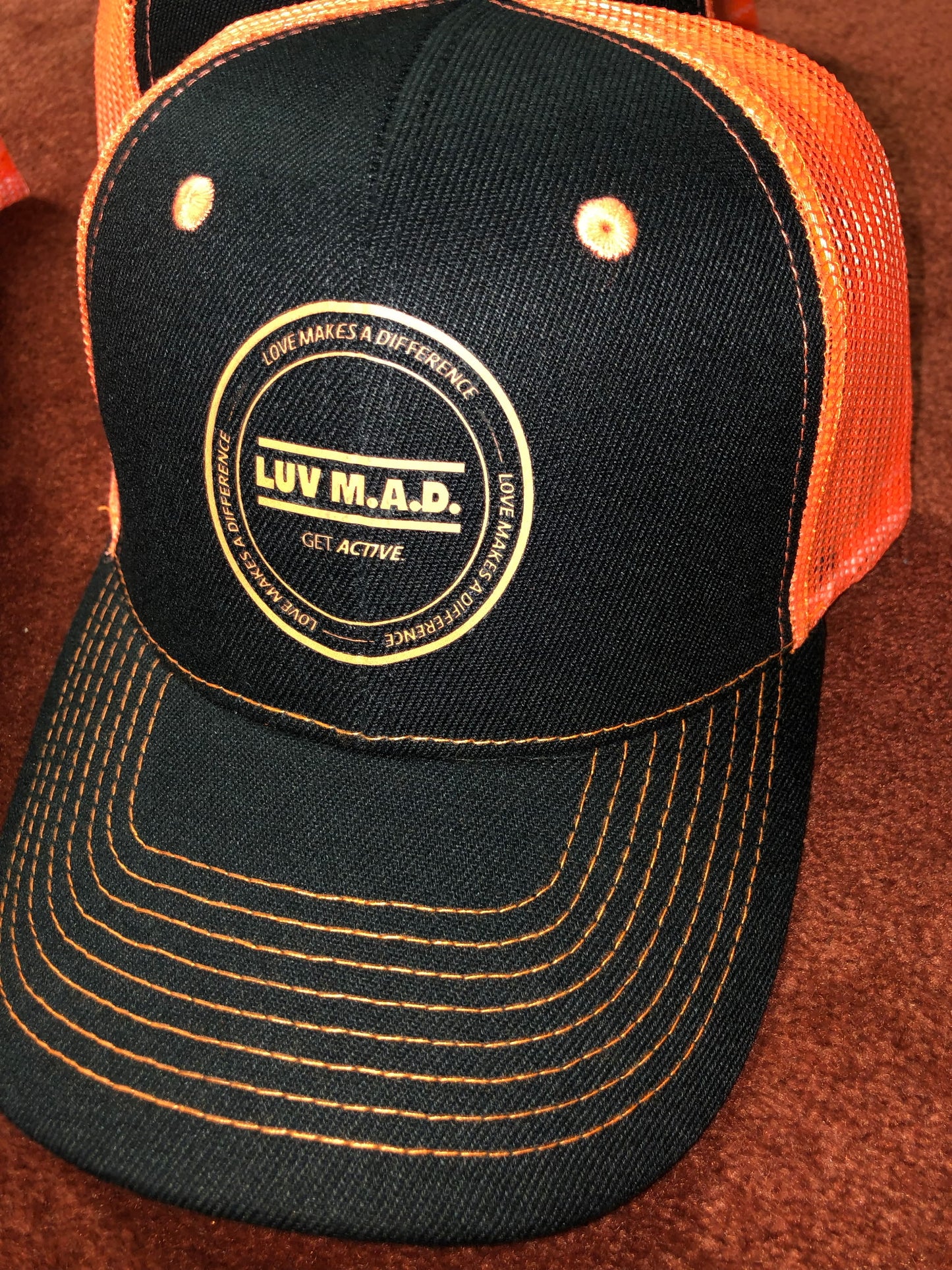 Vintage Trucker in Black/Orange