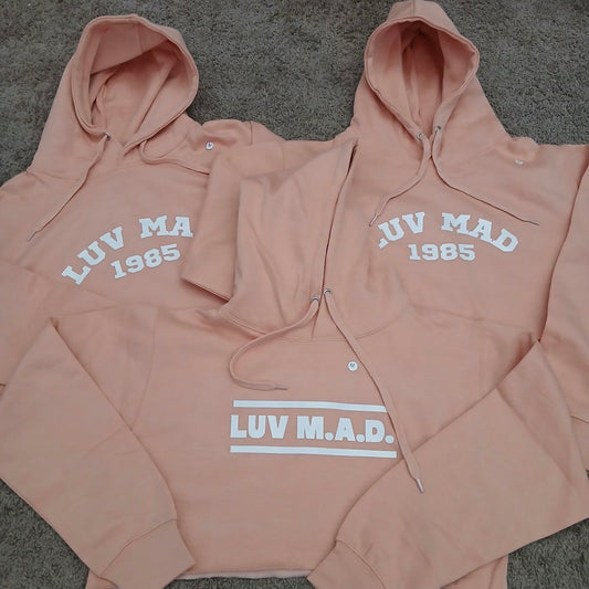 Peach Hooded Crop Top (Women’s Medium)