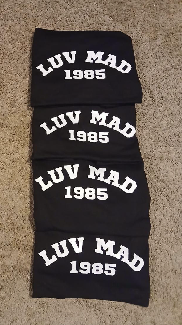 LuvMad Classic Black Tees (Men’s L)